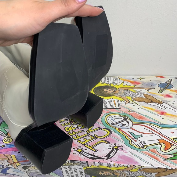 Jeffrey Campbell Verana Knee High Boot Ivory Women size 9 - Picture 3 of 16